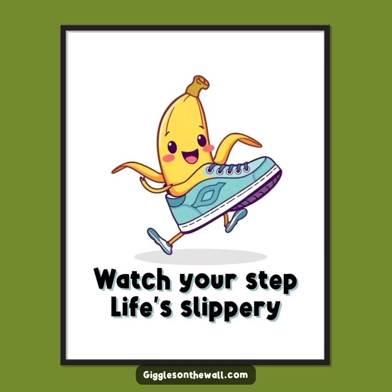 Free Printable Funny Banana Peel Wall Art - Hilarious Downloadable Decor for Pranksters