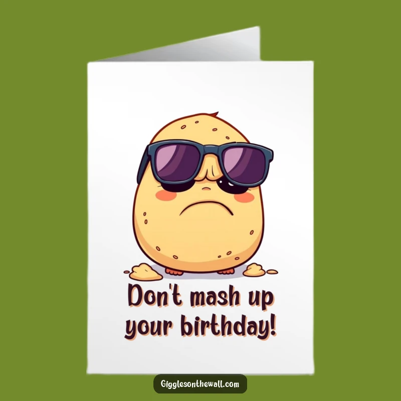 Free Printable Birthday Card: Grumpy Potato's Escape, Funny Downloadable Gift for Sourpuss Celebrations!