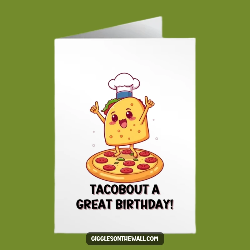 Free Printable Birthday Card: Taco Chef Victory Dance, Funny Downloadable Gift for Foodie Fun!
