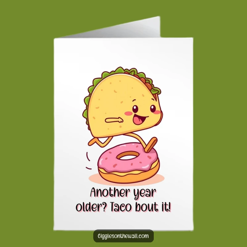 Free Printable Funny Taco Marathon Birthday Card - Hilarious Downloadable Gift for Runners