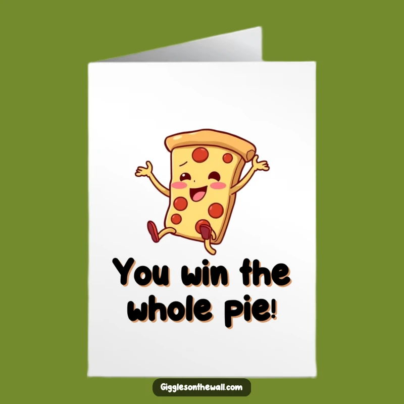 Free Printable Congrats Card: Dancing Pizza Slice, Cheesy Moves, Funny Downloadable Gift