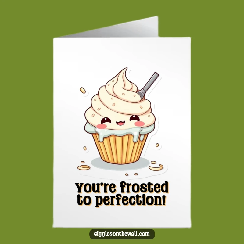 Free Printable Congrats Card: Frosting Fail Cupcake - Messy & Funny Downloadable!