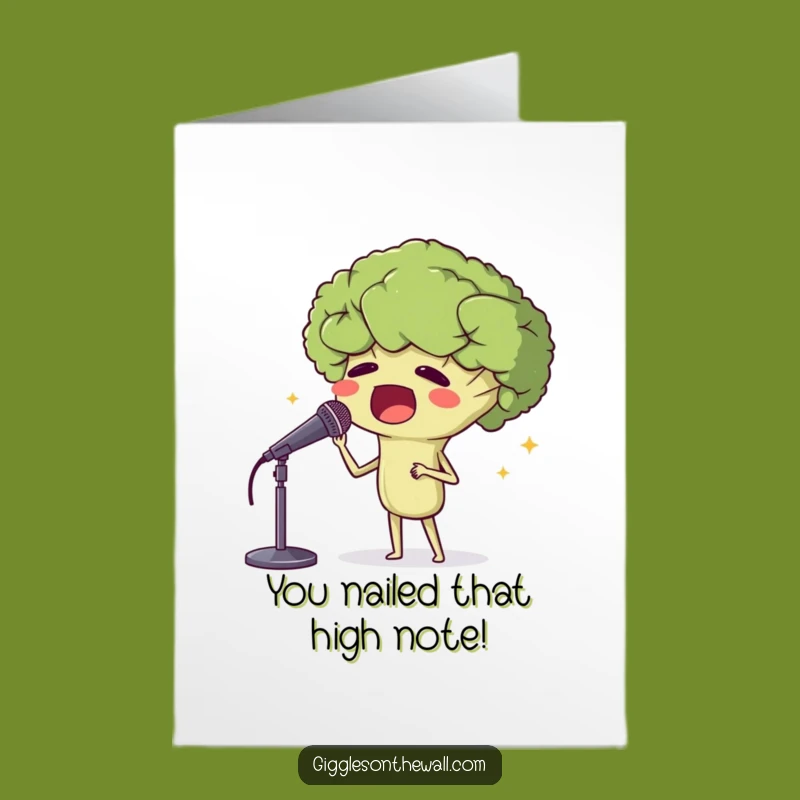 Free Printable Congratulations Card Broccoli Opera Star Downloadable Celebration