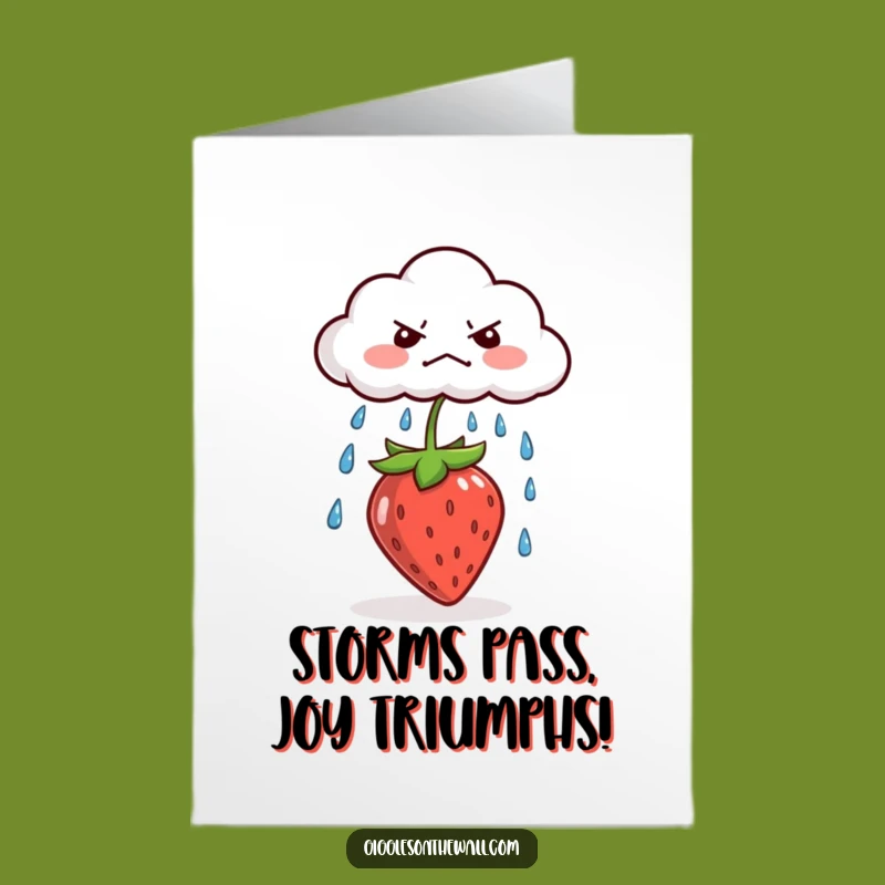 Free Printable Grumpy Cloud Congrats Card: Funny Rainy Day Humor Downloadable Gift