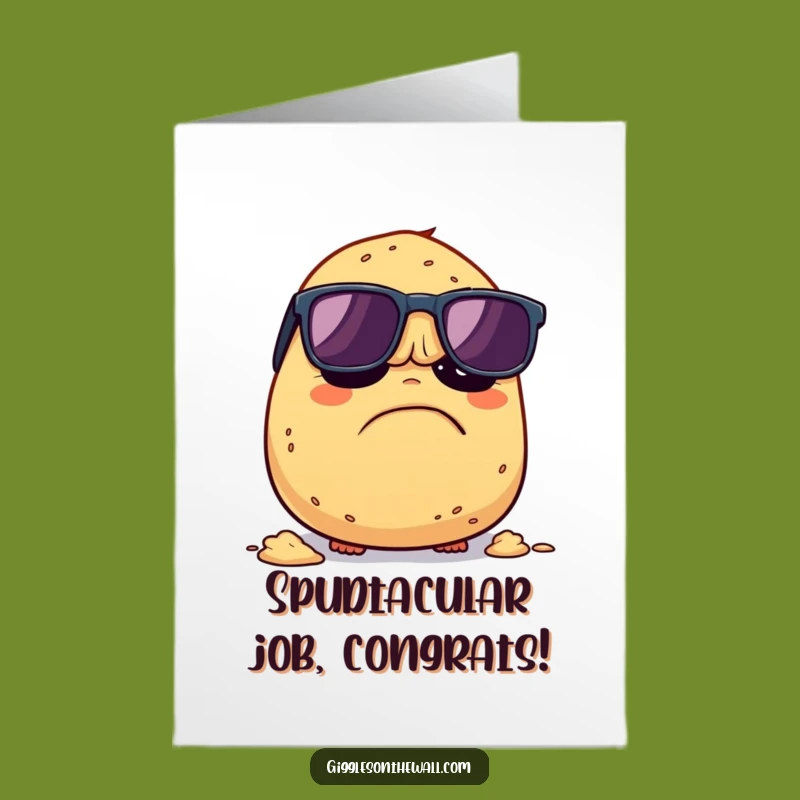 Free Printable Congrats Card: Potato Dodges Fate, Funny Downloadable Gift for Escaping Trouble!