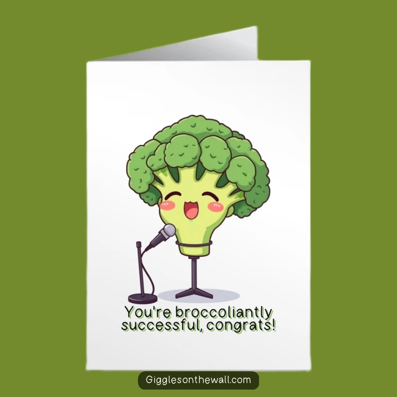 Free Printable Congrats Card: Opera Broccoli - Funny Downloadable Gift!