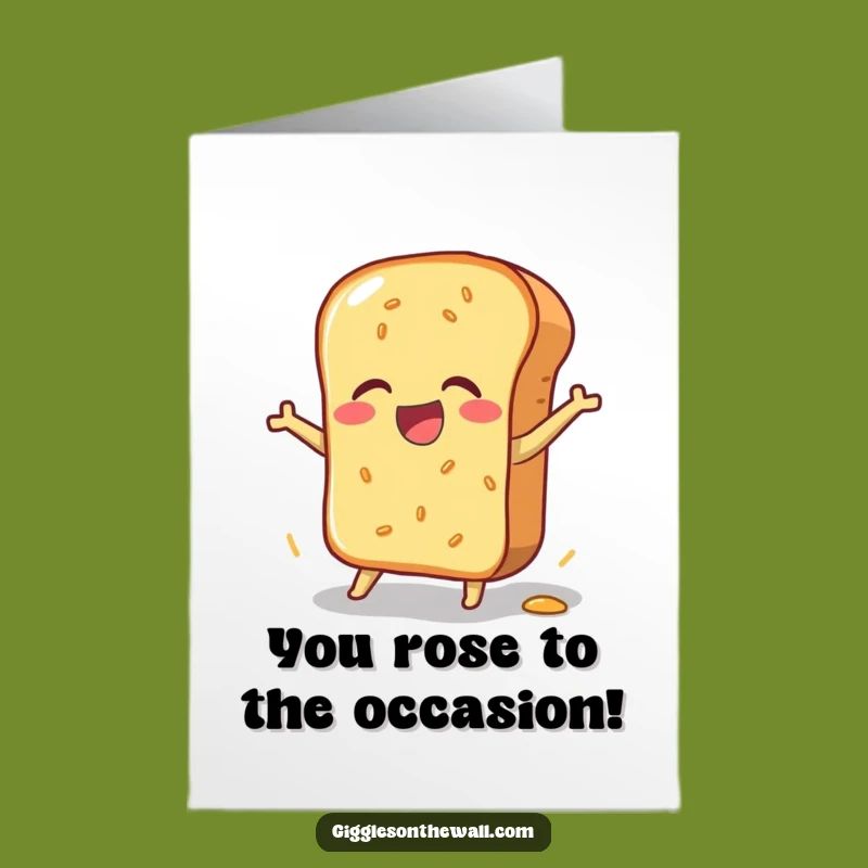 Bread Congrats Card Free Printable: Joyful Pratfall Downloadable Gift