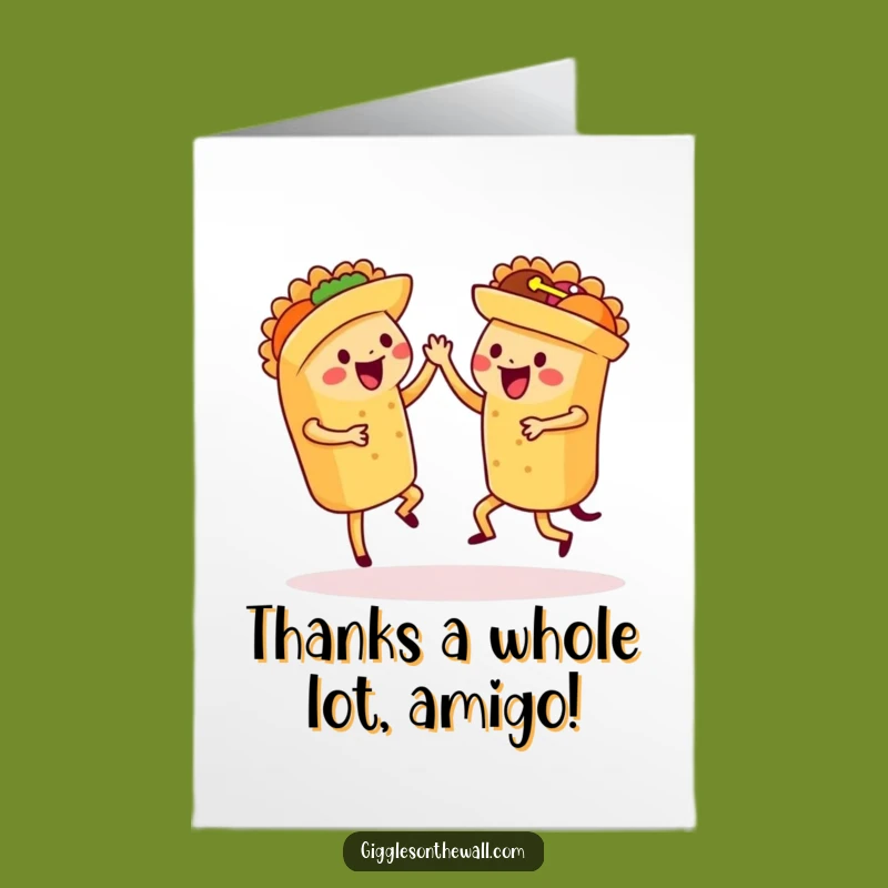 Free Printable Dancing Tacos Thank You Card: A Humorous Downloadable Fiesta of Gratitude