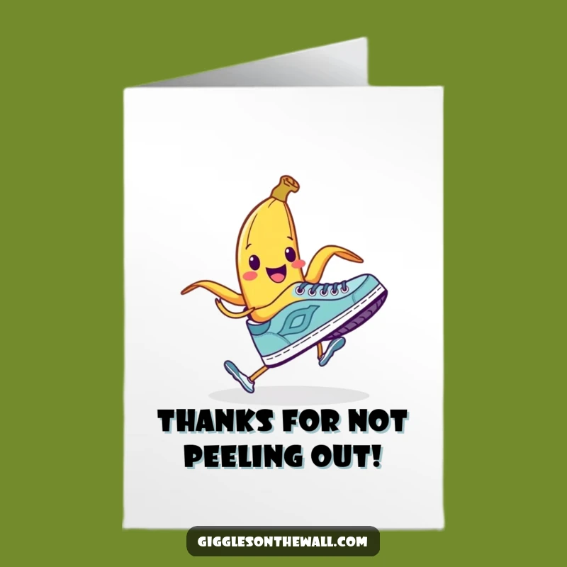 Free Printable Funny Banana Peel Thank You Card - Cheeky Downloadable Expressing Gratitude