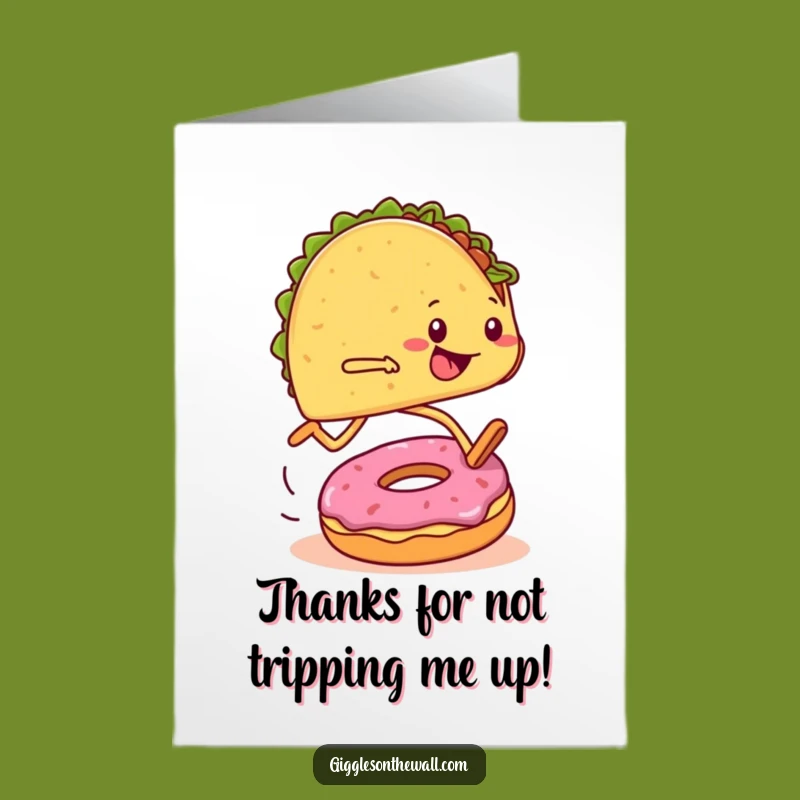 Free Printable Funny Taco Marathon Thank You Card - Quirky Downloadable Expressing Gratitude