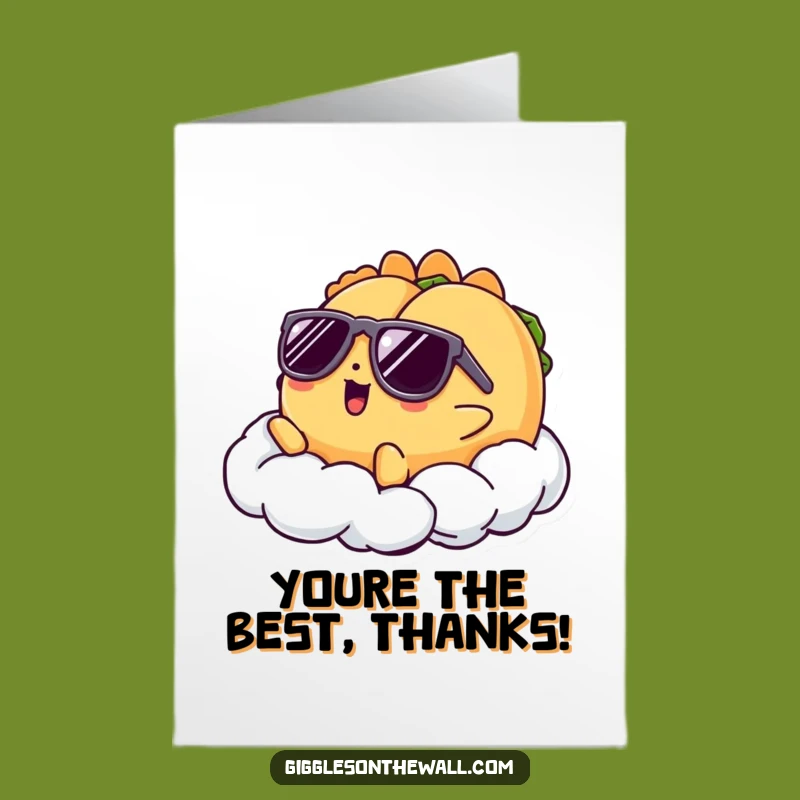 Free Printable Thank You Card: Chill Taco Vibes for Grateful Thanks