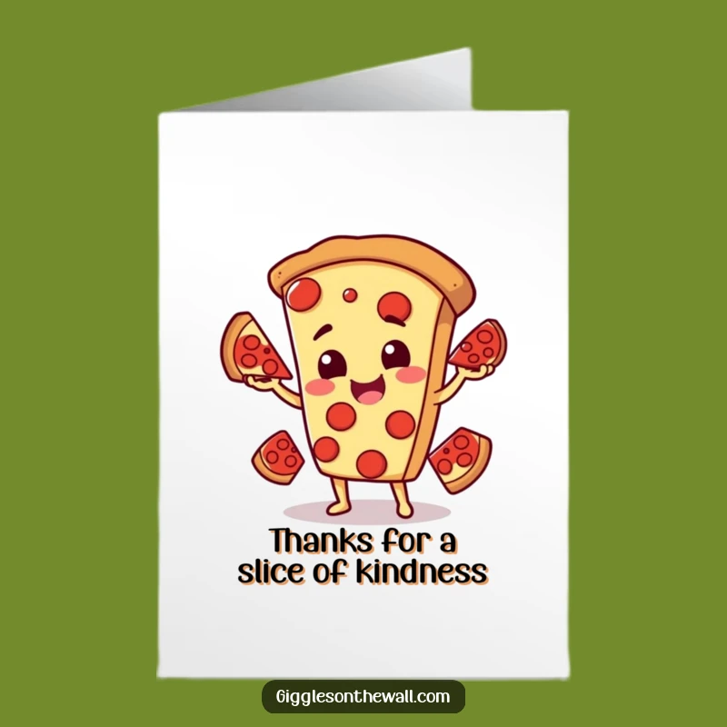 Free Printable Thank You Card: Pizza Juggler for a Cheesy Thanks