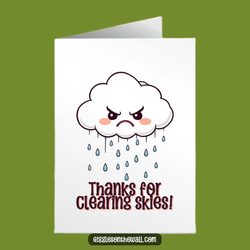 Free Printable Grumpy Cloud Thank You Card: A Humorous Downloadable for Unpleasant Favors
