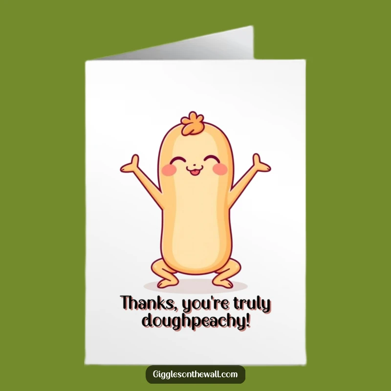 Funny Free Printable Thank You Card: Baguette's Yoga Pose - Downloadable Gratitude