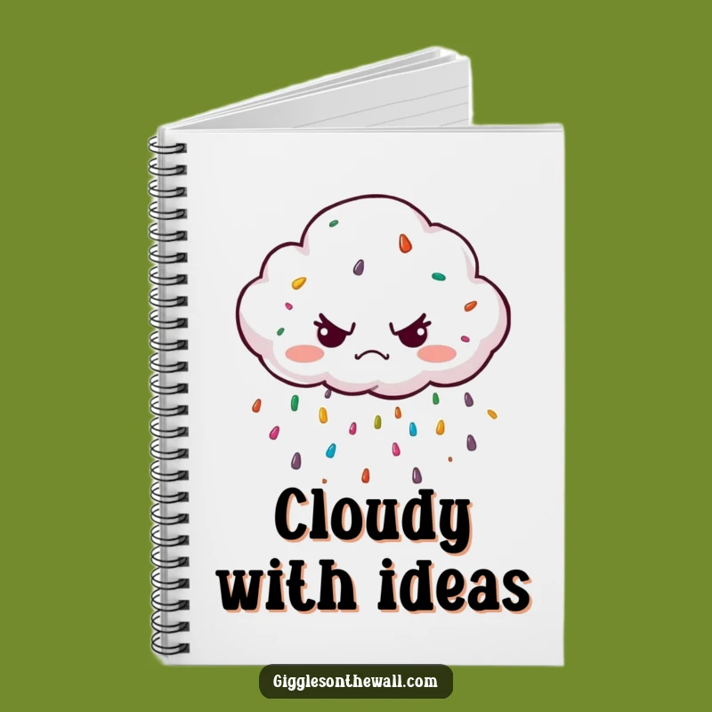 Funny Grumpy Cloud Notebook: Sprinkle Journal, Whimsical Gift