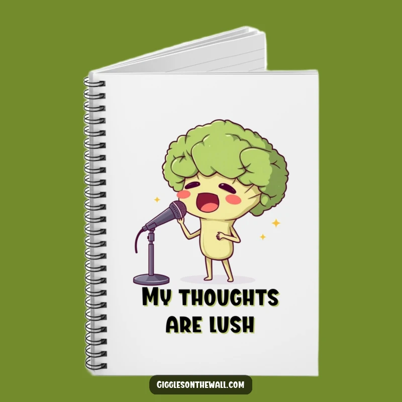 Funny Opera Broccoli Notebook: Compose Your Thoughts with Veggie Aria