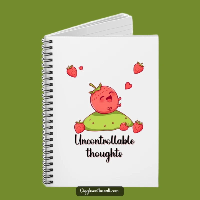 Funny Strawberry Rolling Notebook: Jot Down Ideas with Uncontrollable Giggles