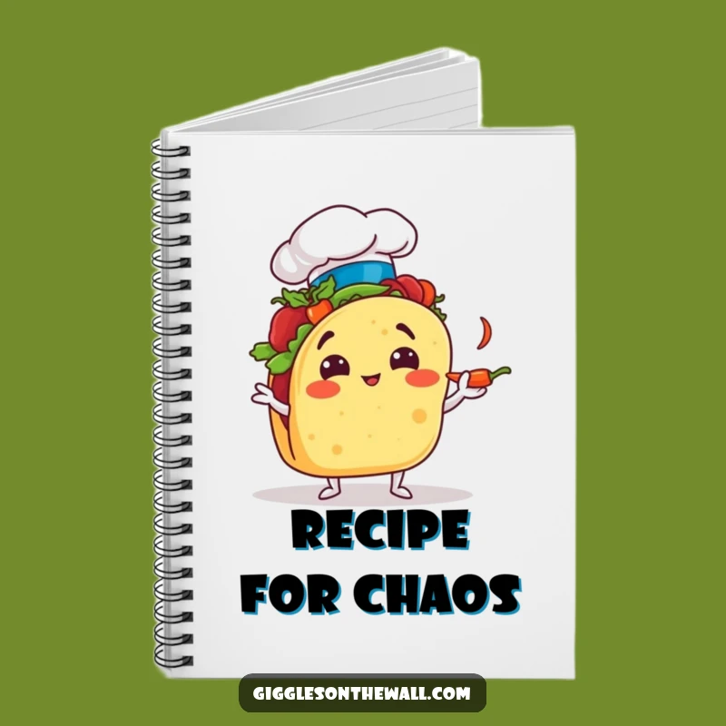 Funny Taco Chef Notebook: Jot Down Recipes with Juggling Taco Fun