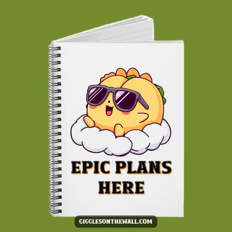 Funny Taco Notebook: Cloud Lounger Journal, Great Funny Gift