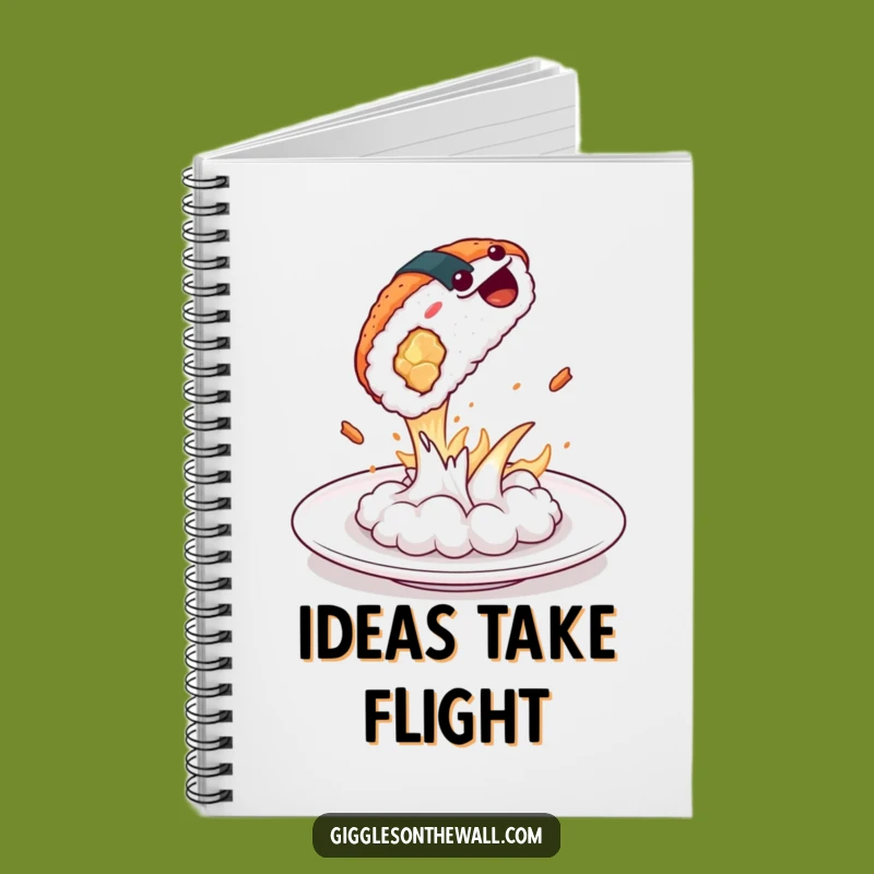 Funny Dramatic Sushi Leap Notebook - Amusing Journal for Food Lovers