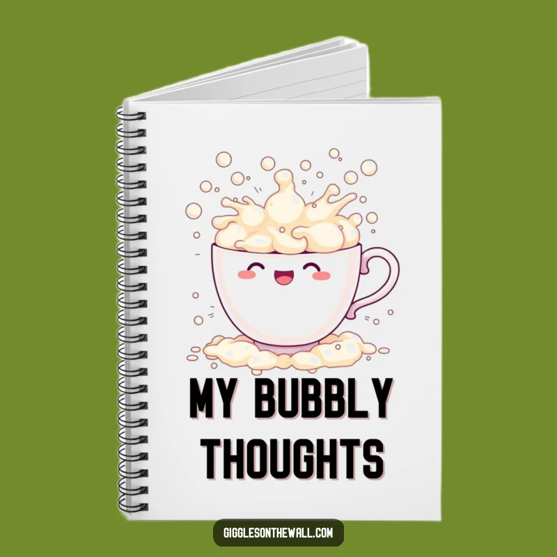 Funny Teacup Bubbles Notebook: Jot Down Ideas with Overflowing Fun