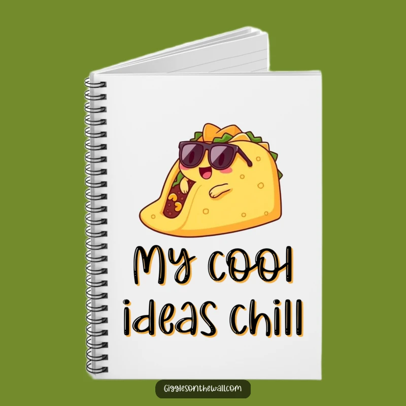 Funny Lounging Taco Notebook - Jot Down Thoughts with Chill Vibes