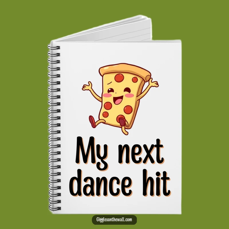 Funny Dancing Pizza Notebook: Jot Down Ideas with Clumsy Dance Fun