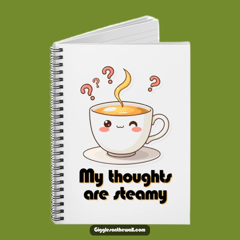 Funny Curious Teacup Notebook - Write Down Your Burning Questions!