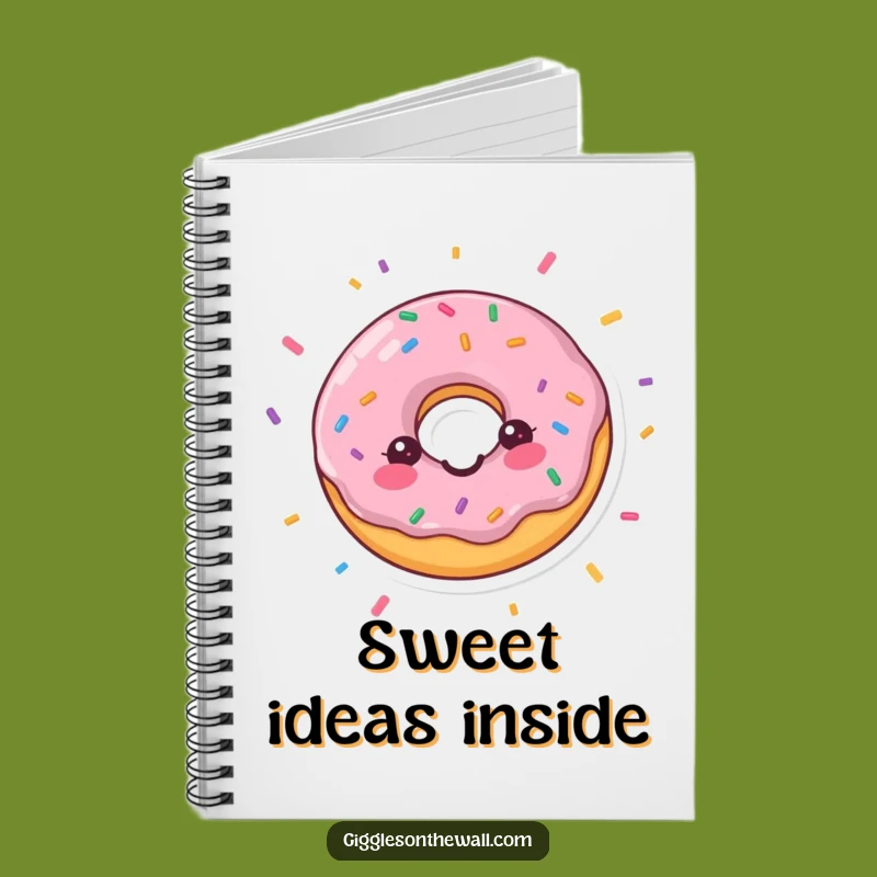 Funny Happy Donut Notebook: Jot Down Sweet Ideas with Confetti