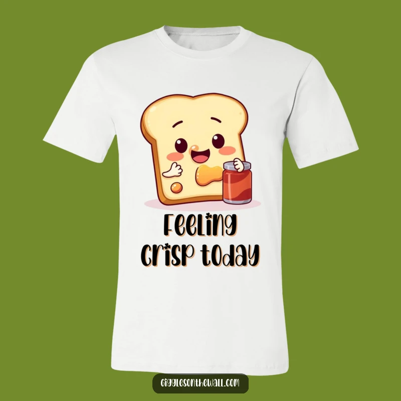 Funny Toast Selfie T-Shirt: Jam Session - Comedic Breakfast Apparel!