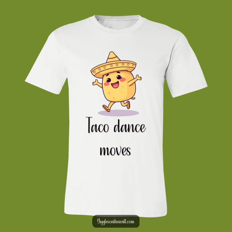 Funny Moonwalking Taco T-Shirt: Happy Sombrero Fiesta Tee, Perfect Funny Gift