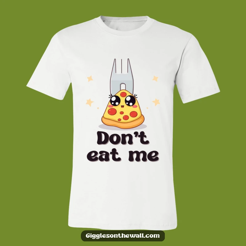 Funny Pizza's Stage Fright T-Shirt: Hilarious Slice Fears Fork, Epic Gift!