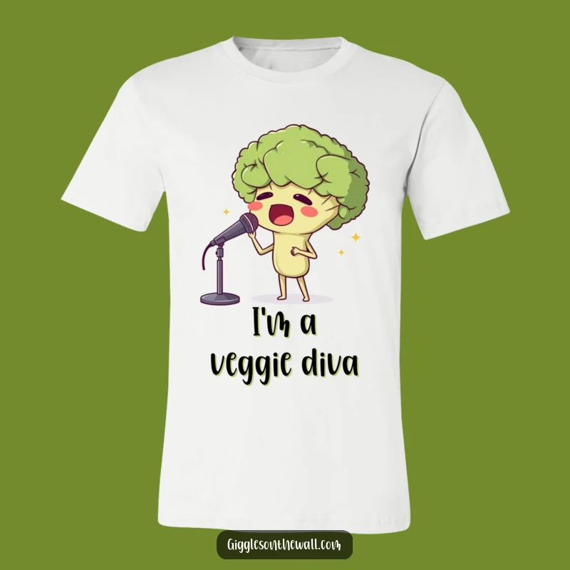 Funny Opera Broccoli T-Shirt: Wear Your Performance Passion with Veggie Pride