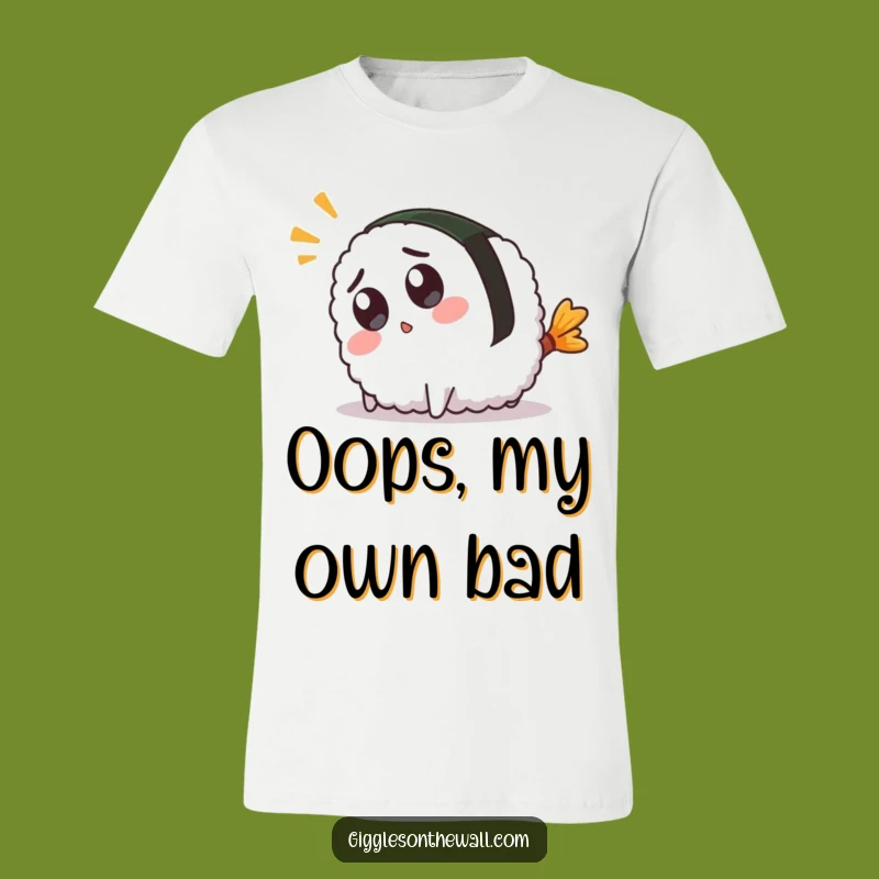 Funny Sushi T-Shirt: Shocked Tripping Character Tee, Best Funny Gift
