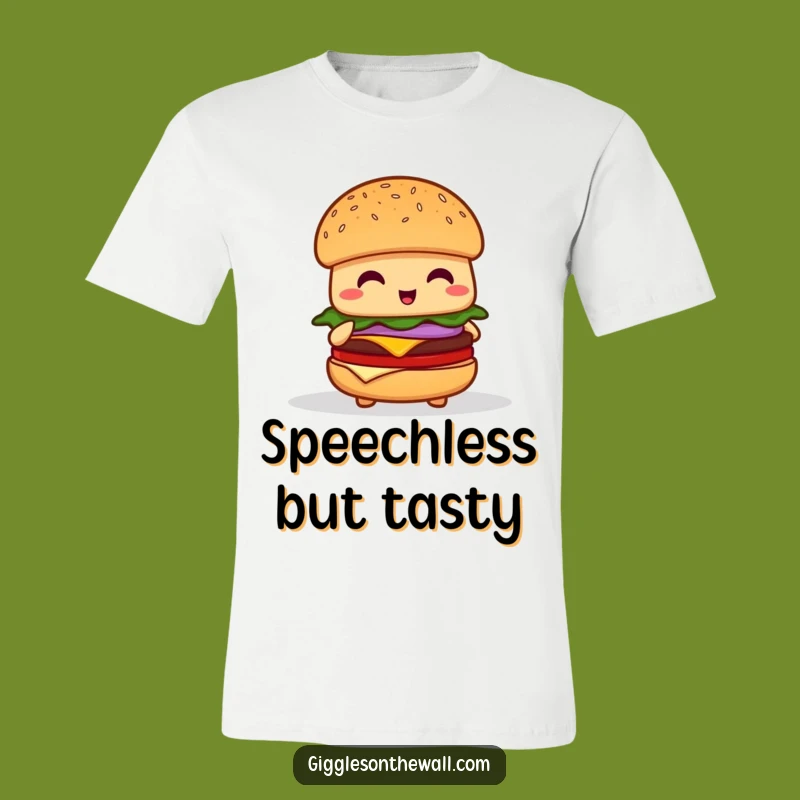 Funny Shy Hamburger T-Shirt - Wear Your Awkwardness with Burger Stage Fright
