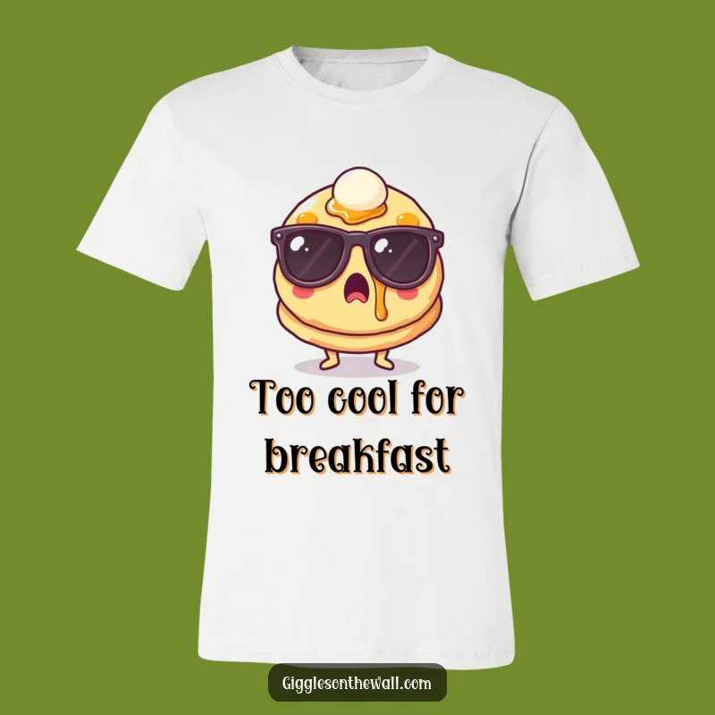 Funny Surprised Pancake T-Shirt - Quirky & Hilarious Breakfast Apparel
