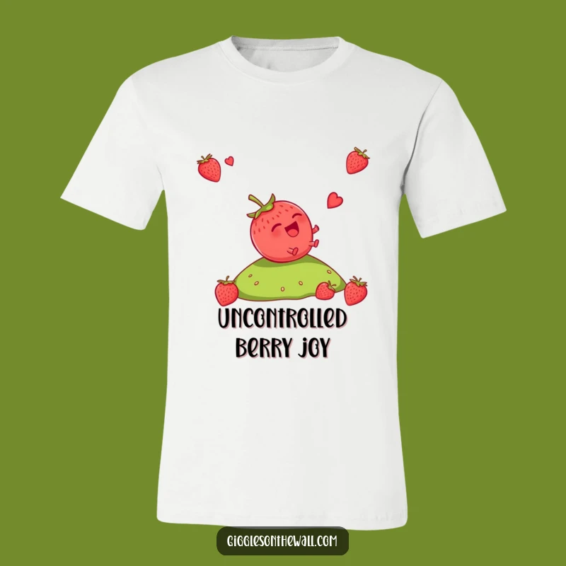 Funny Strawberry Rolling T-Shirt: Wear Your Giggles with this Hilarious Fruit Tee