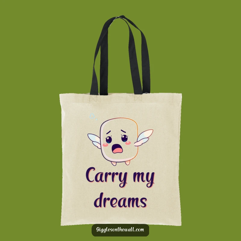Funny Startled Marshmallow Tote Bag - Carry Your Dreams (and Essentials)!