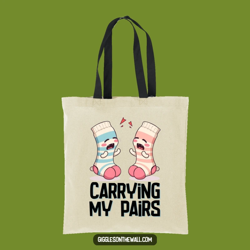 Funny Sock Argument Tote Bag: Carry Your Banter with Hilarious Textile Flair