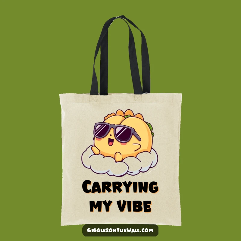 Funny Taco Tote Bag: Cool Cloud Lounger, Perfect Funny Gift