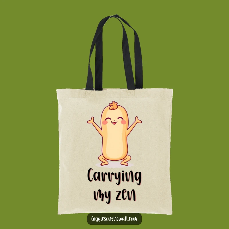 Funny Cheerful Baguette Yoga Tote Bag - Stylish & Hilarious Carryall