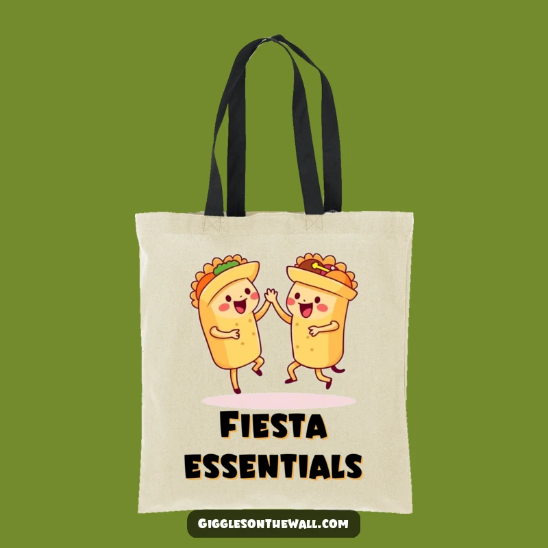 Funny Dancing Tacos Tote Bag - Carry Your Fiesta with Synchronized Salsa Flair