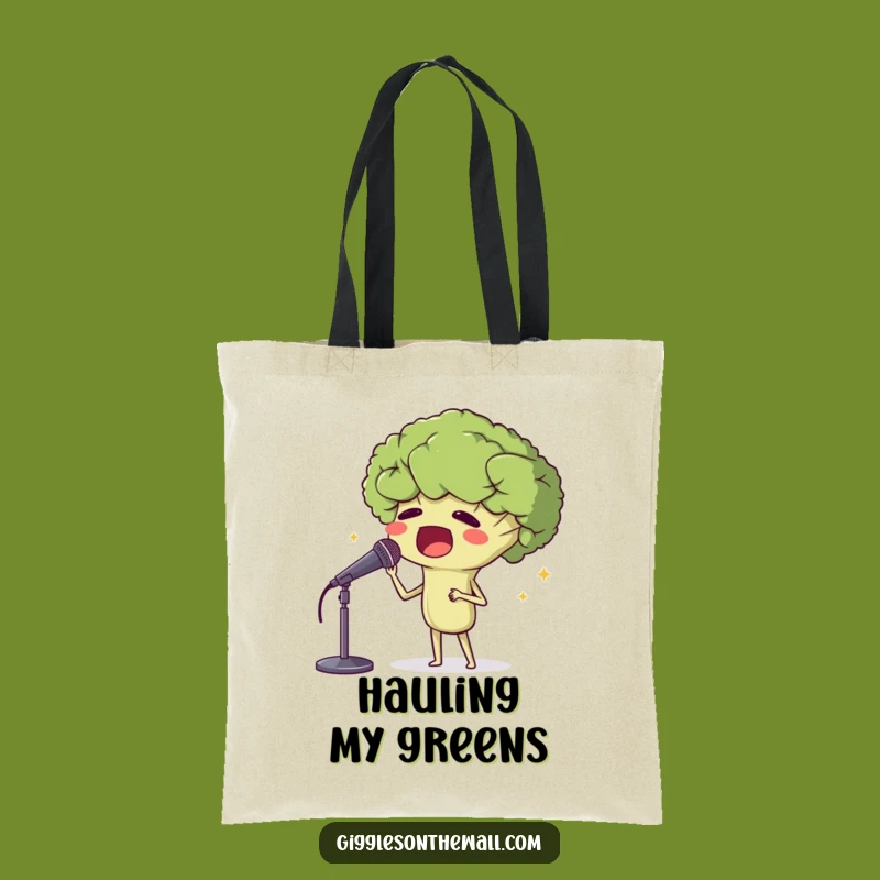 Funny Opera Broccoli Tote Bag: Carry Your Tunes and Veggies in Style