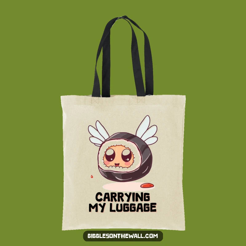 Funny Sushi Flying Tote Bag: Carry Your Dreams with Humorous Style