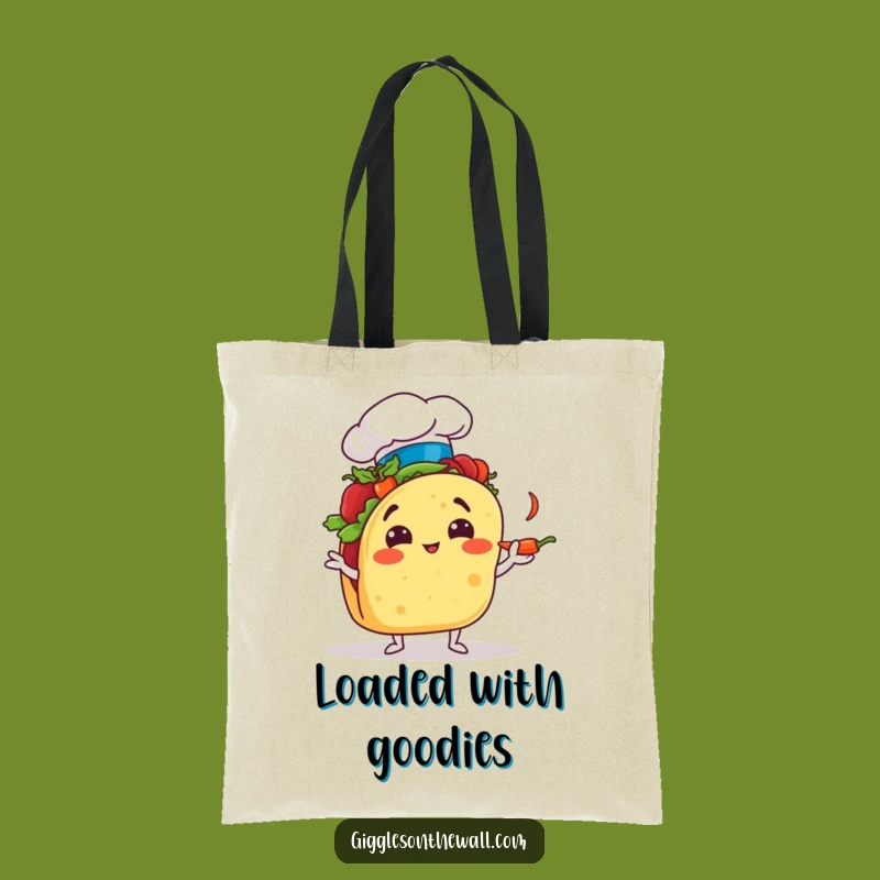 Funny Taco Chef Tote Bag: Carry Your Laughs with Culinary Flair!