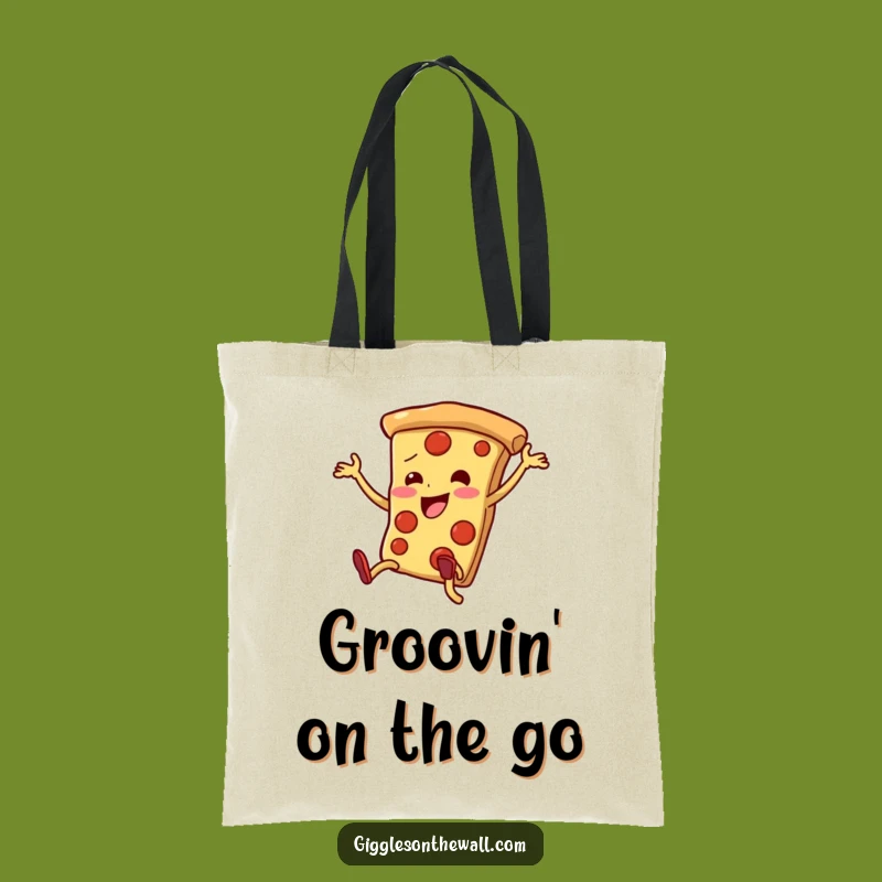 Funny Dancing Pizza Tote Bag: Carry Your Enthusiasm Anywhere!