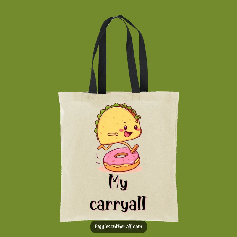 Funny Marathon Taco Tote Bag: Tripping Runner - Carry Your Laughs!