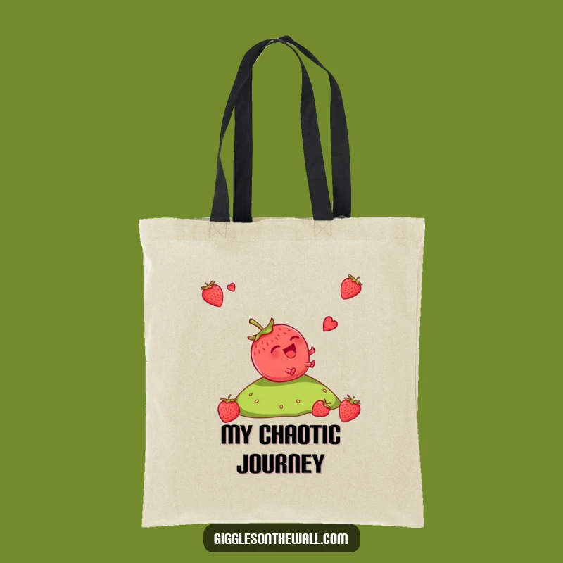 Funny Strawberry Rolling Tote Bag: Carry Your Laughs Downhill with This Whimsical Bag