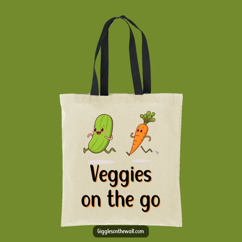 Funny Pickle Carrot Race Tote Bag - Carry Your Vittles and Victory